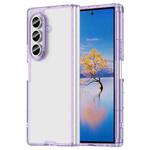 For Samsung Galaxy Z Fold7 5G PC Hybrid TPU Airbag Shockproof Phone Case(Transparent Purple)