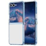 For Samsung Galaxy Z Flip7 5G PC Hybrid TPU Airbag Shockproof Phone Case(Transparent Blue)