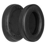 2 Pack Spliced Protein Leather Earphone Replacement Earpads Pads For Sony WH-1000XM3(Black)