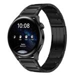 22mm Tri-beads Side-detachable Buckle Stainless Steel Watch Band(Black)