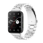 For OPPO Watch 1 41mm Tri-beads Flat Buckle Titanium Alloy Watch Band(Silver)