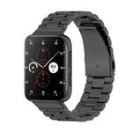For OPPO Watch 1 46mm Tri-beads Flat Buckle Titanium Alloy Watch Band(Black)