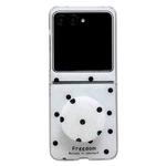For Motorola Razr 60 Glitter Powder Dots Pattern Phone Case with Holder(White)