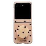 For Motorola Razr 60 Glitter Powder Dots Pattern Phone Case with Holder(Gold)