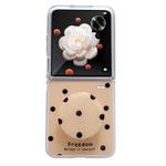 For Honor Magic V Flip Glitter Powder Dots Pattern Phone Case with Holder(Gold)