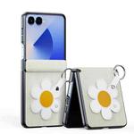 For Samsung Galaxy Z Flip7 5G DUX DUCIS LUVY Series Folding Phone Case with Finger Ring Buckle(Starlight Daisy)