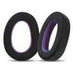 2pcs Snap-on Replacement Earpads For Sennheiser GSP500 / GSP550 / GSP600 / GSP670 / EPOS H6 Pro / GSP601 / GSP602, Material:Ice Feeling Leather(Black Purple)