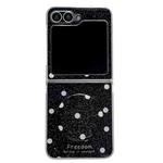 For Samsung Galaxy Z Flip6 Glitter Powder Dots Pattern Phone Case with Holder(Black)