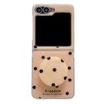 For Samsung Galaxy Z Flip6 Glitter Powder Dots Pattern Phone Case with Holder(Gold)