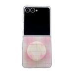 For Samsung Galaxy Z Flip7 5G Glitter Powder Dots Pattern Phone Case with Holder(Pink)
