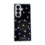For Samsung Galaxy Z Fold7 5G Glitter Powder Dots Pattern Phone Case with Holder(Black)