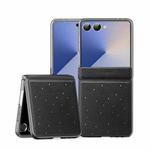 For Samsung Galaxy Z Flip7 5G DUX DUCIS STEX Series Star Pattern Leather Folding Phone Case(Black)