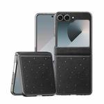 For Samsung Galaxy Z Flip7 FE / Z Flip6 DUX DUCIS STEX Series Star Pattern Leather Folding Phone Case(Black)