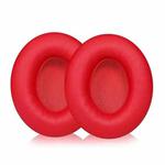 2pcs Insert Replacement Earpads For Sennheiser Momentum On-Ear 1 / On-Ear 2 / On-Ear HD1, Material:Protein Leather Red