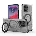 For Motorola Edge 50 Pro 5G Global J-20 Solid Color MagSafe Magnetic TPU+PC Phone Case(Grey)