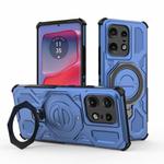 For Motorola Edge 50 Pro 5G Global J-20 Solid Color MagSafe Magnetic TPU+PC Phone Case(Blue)