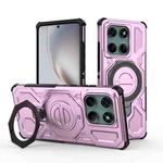 For Motorola Edge 60 Fusion 5G Global J-20 Solid Color MagSafe Magnetic TPU+PC Phone Case(Pink)