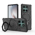 For Motorola Edge 60 Fusion 5G Global J-20 Solid Color MagSafe Magnetic TPU+PC Phone Case(Black)