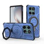 For Motorola Edge 60 Fusion 5G Global J-20 Solid Color MagSafe Magnetic TPU+PC Phone Case(Blue)