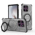 For Motorola Edge 60 Pro 5G J-20 Solid Color MagSafe Magnetic TPU+PC Phone Case(Grey)