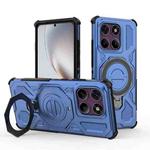 For Motorola Edge 60 Pro 5G J-20 Solid Color MagSafe Magnetic TPU+PC Phone Case(Blue)
