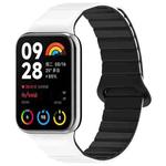 For Xiaomi Smart Band 9 Pro / Redmi Watch 5 Two Color Magnetic Silicone Watch Band(White Black)