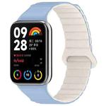 For Xiaomi Smart Band 9 Pro / Redmi Watch 5 Two Color Magnetic Silicone Watch Band(Misty Blue Starlight)