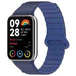 For Xiaomi Smart Band 9 Pro / Redmi Watch 5 Two Color Magnetic Silicone Watch Band(Navy Blue Dark Blue)