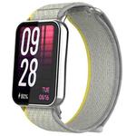 For Xiaomi Smart Band 9 Pro / Redmi Watch 5 Nylon Loop Hook and Loop Fastener Watch Band(Yellow Grey)