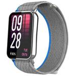 For Xiaomi Smart Band 9 Pro / Redmi Watch 5 Nylon Loop Hook and Loop Fastener Watch Band(Blue Grey)