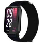 For Xiaomi Smart Band 9 Pro / Redmi Watch 5 Nylon Loop Hook and Loop Fastener Watch Band(Dark Black)