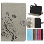 For Samsung Galaxy Tab A 8.4 (2020) T307 Butterfly Flower Embossing Pattern Horizontal Flip Leather Case with Holder & Card Slots & Wallet(Grey)