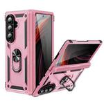 For Samsung Galaxy Z Fold7 5G Shockproof TPU + PC Phone Case with Holder(Rose Gold)
