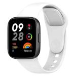 For Redmi Watch 3 xDfind Solid Color Silicone Watch Band, with Button(White)