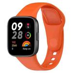 For Redmi Watch 3 xDfind Solid Color Silicone Watch Band, with Button(Orange)