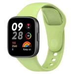 For Redmi Watch 3 xDfind Solid Color Silicone Watch Band, with Button(Lime Green)
