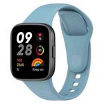 For Redmi Watch 3 xDfind Solid Color Silicone Watch Band, with Button(Light Blue)