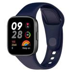 For Redmi Watch 3 xDfind Solid Color Silicone Watch Band, with Button(Dark Blue)