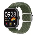For Xiaomi Smart Band 9 Pro / Redmi Watch 5 Braided Loop Magnetic Buckle Watch Band(Dark Olive)