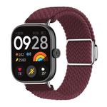 For Xiaomi Smart Band 9 Pro / Redmi Watch 5 Braided Loop Magnetic Buckle Watch Band(Wine Red)