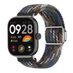 For Xiaomi Smart Band 9 Pro / Redmi Watch 5 Braided Loop Magnetic Buckle Watch Band(Denim Colorful)