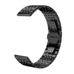 18mm xDfind Seven-bead Solid Stainless Steel Watch Band(Black)