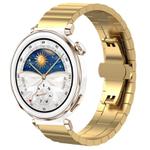 22mm xDfind One-bead Bamboo Solid Stainless Steel Watch Band(Gold)