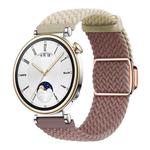 18mm Woven Splicing Color Magnetic Rose Gold Buckle Watch Band(Starlight Smoke Purple)