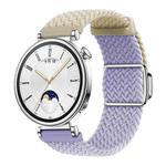 18mm Woven Splicing Color Magnetic Silver Buckle Watch Band(Starlight Fog Purple)