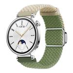 18mm Woven Splicing Color Magnetic Silver Buckle Watch Band(Starlight Cactus)