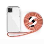 For iPhone 11 PC+TPU Transparent All-inclusive Acrylic 2-in-1 Shockproof Phone Protective Case with Lanyard(Orange)