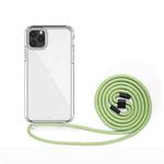 For iPhone 11 Pro PC+TPU Transparent All-inclusive Acrylic 2-in-1 Shockproof Phone Protective Case with Lanyard(Green)