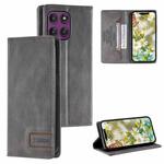 For Motorola Edge 60 Pro TTUDRCH RFID Retro Texture Magnetic Leather Phone Case(Grey)