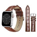 For Apple Watch 38 / 40 / 41 / S10 42mm xDfind Bamboo Texture Pin Buckle Leather Watch Band(Dark Brown)